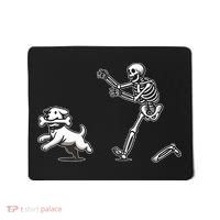 Halloween Dog Funny Skeleton Skeleton Chasing Dog Mousepad thumb 0