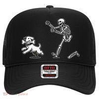 Halloween Dog Funny Skeleton Skeleton Chasing Dog Hat thumb 0