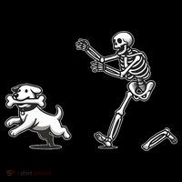 Halloween Dog Funny Skeleton Skeleton Chasing Dog Visor thumb 3