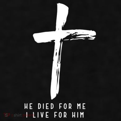 He Died For Me I Live For Him Christian Ladies PosiCharge Tri-Blend Wicking Tank