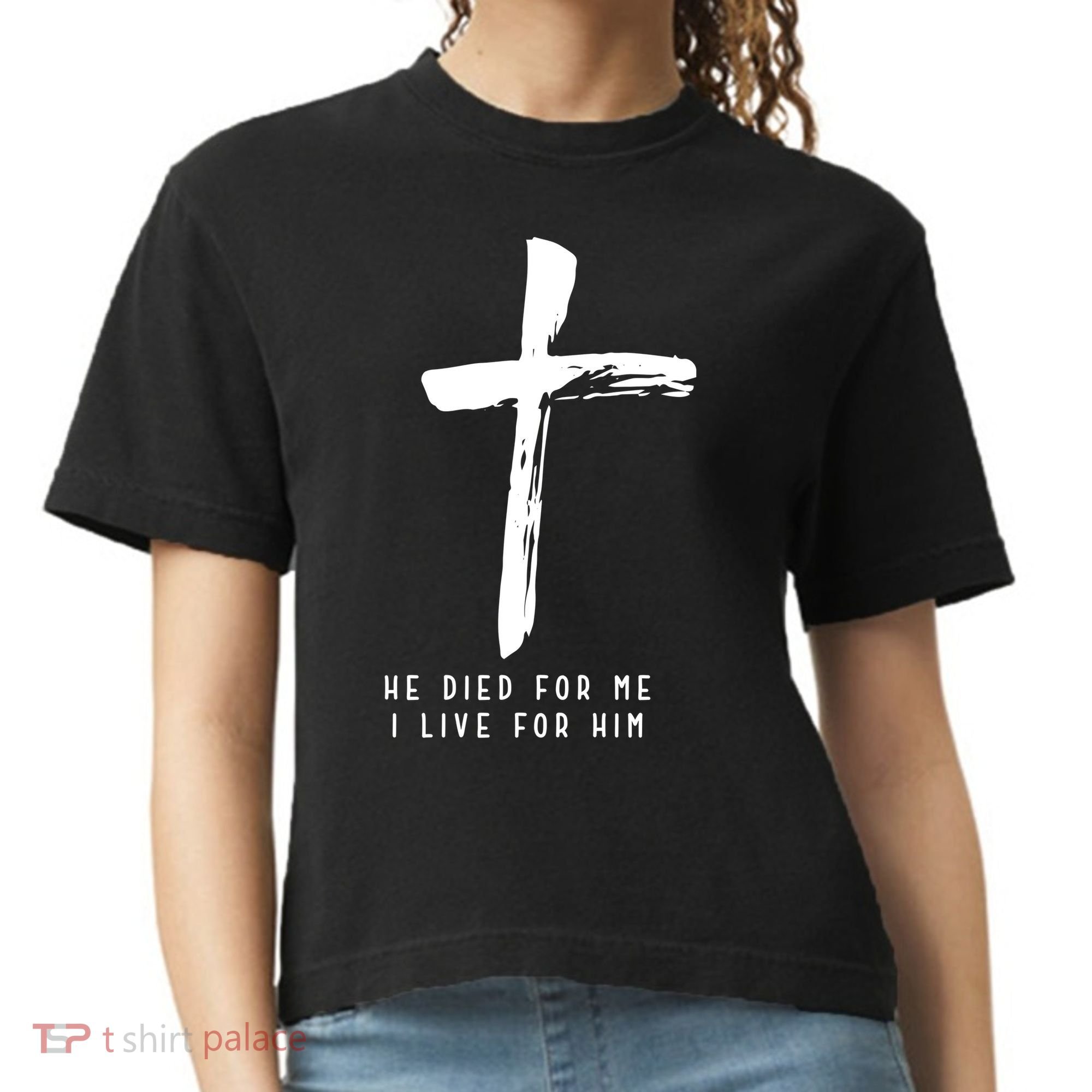 He Died For Me I Live For Him Christian Comfort Colors Boxy T-Shirt