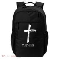 He Died For Me I Live For Him Christian Backpack thumb 0