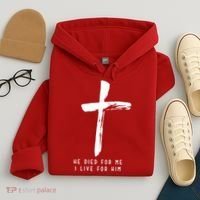 He Died For Me I Live For Him Christian Hoodie thumb 4