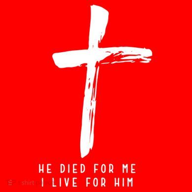 He Died For Me I Live For Him Christian Flat Bill Trucker Hat