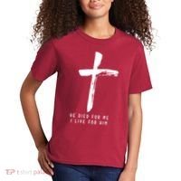 He Died For Me I Live For Him Christian Kids T-Shirt thumb 2