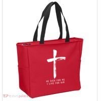 He Died For Me I Live For Him Christian Tote Bag thumb 2