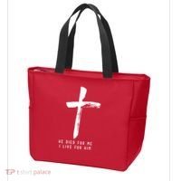 He Died For Me I Live For Him Christian Tote Bag thumb 3