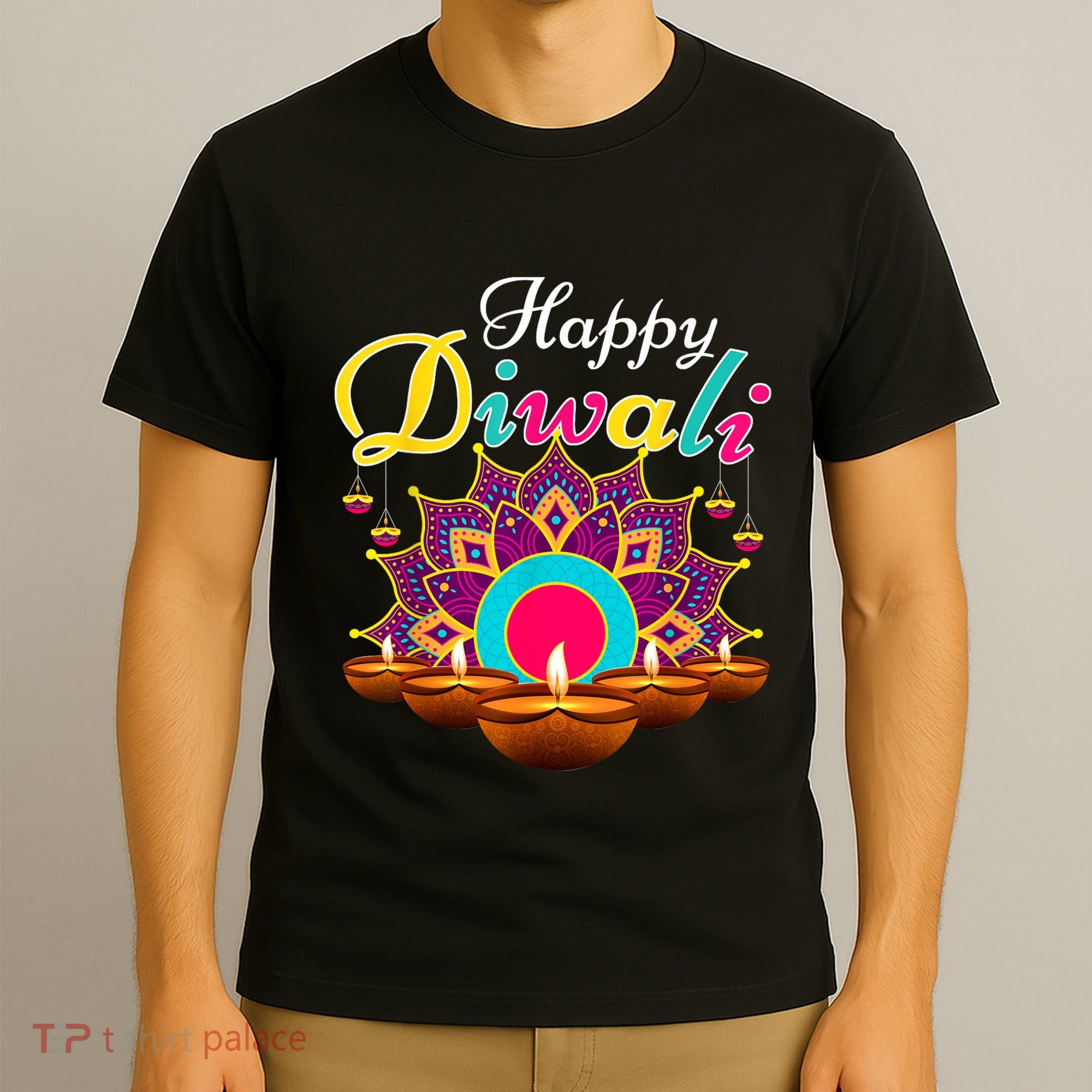 Happy Diwali Funny Festival Costume Lights Matching Family T-Shirt