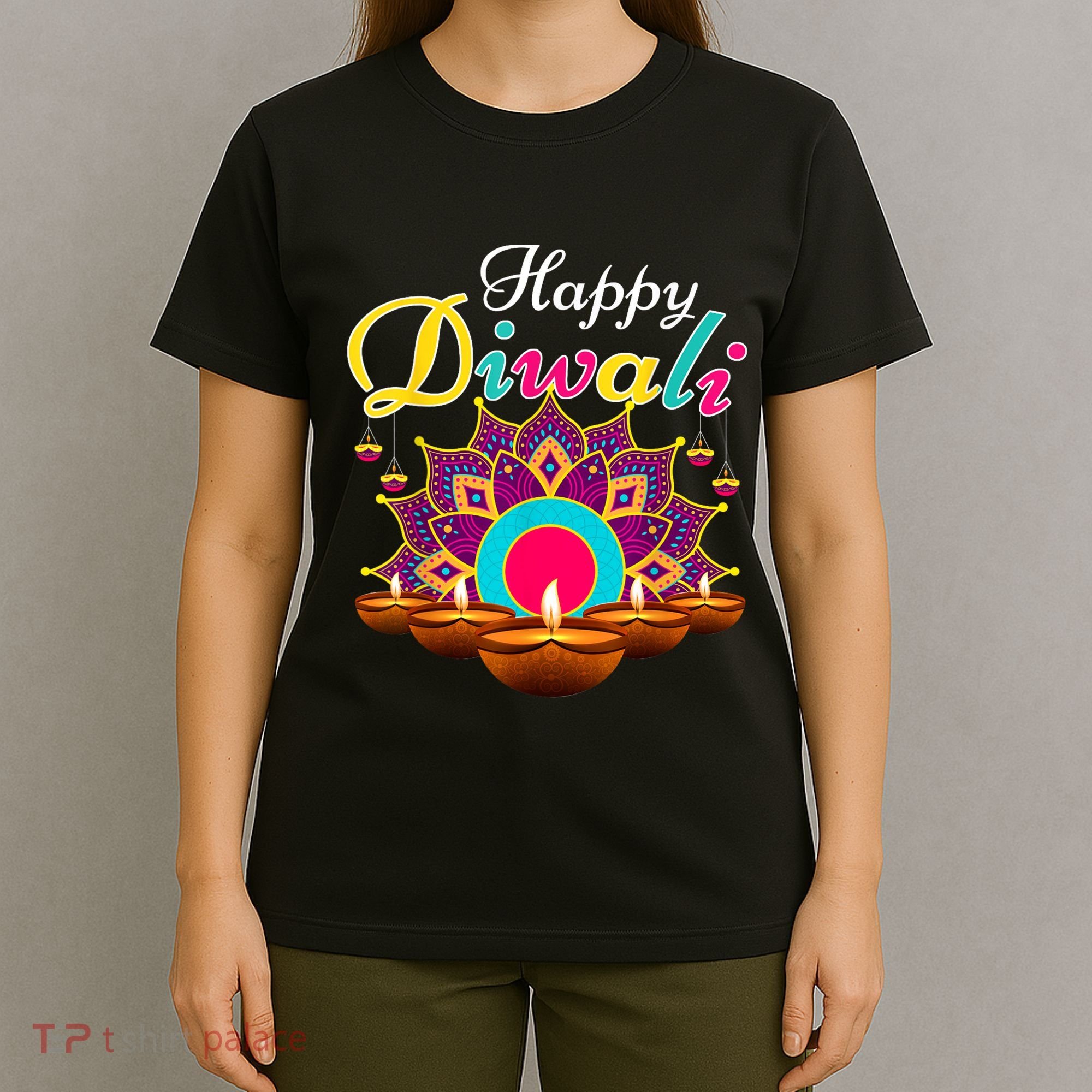 Happy Diwali Funny Festival Costume Lights Matching Family T-Shirt