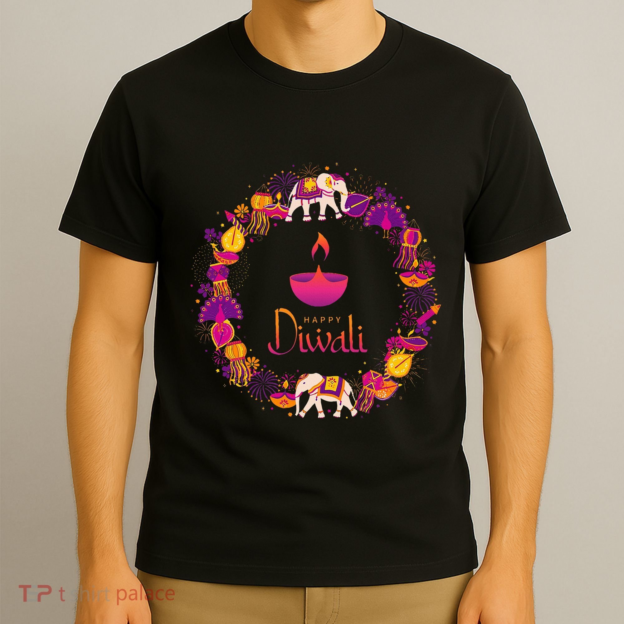 Happy Diwali Festival Of Lights Deepavali Hindu Indian T-Shirt