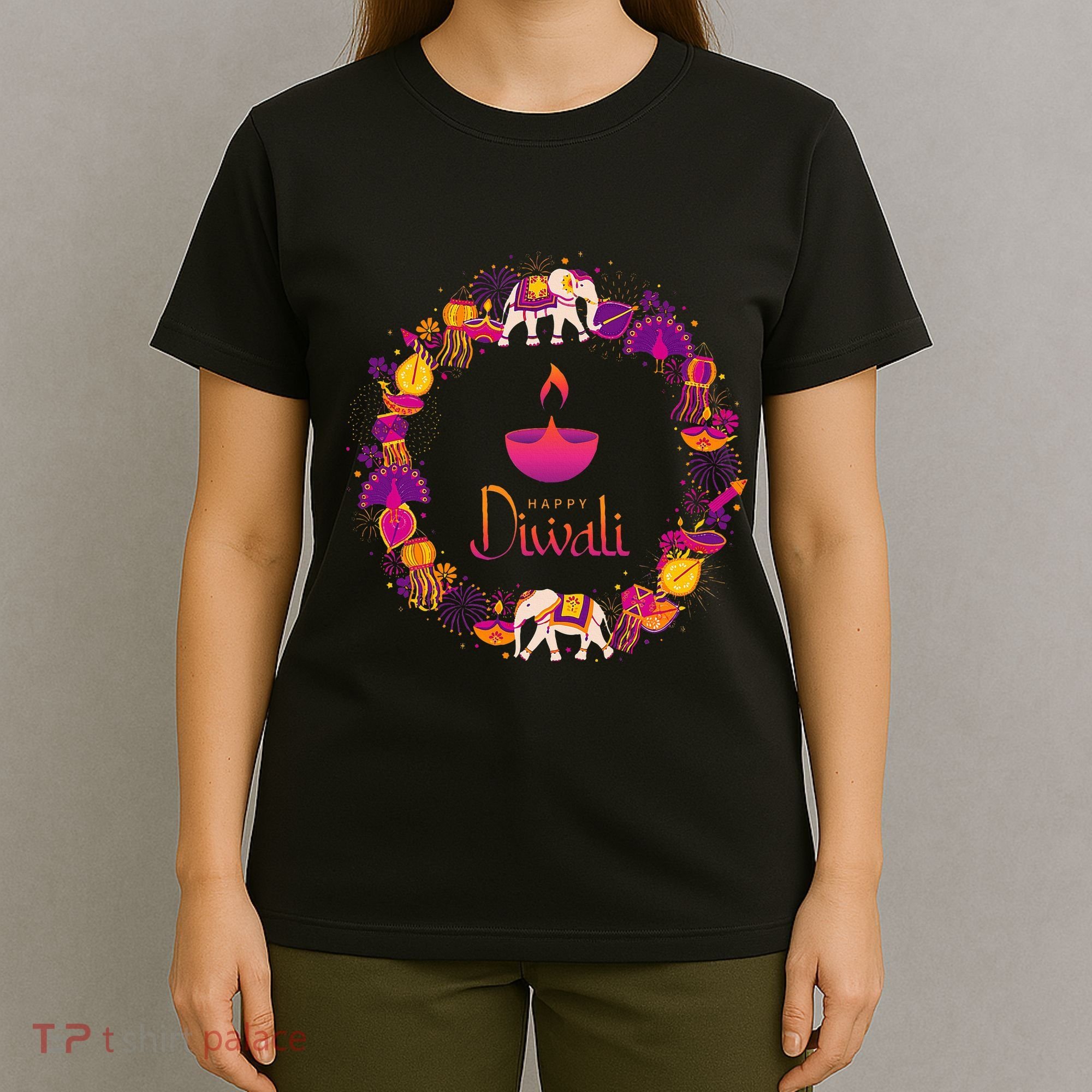 Happy Diwali Festival Of Lights Deepavali Hindu Indian T-Shirt