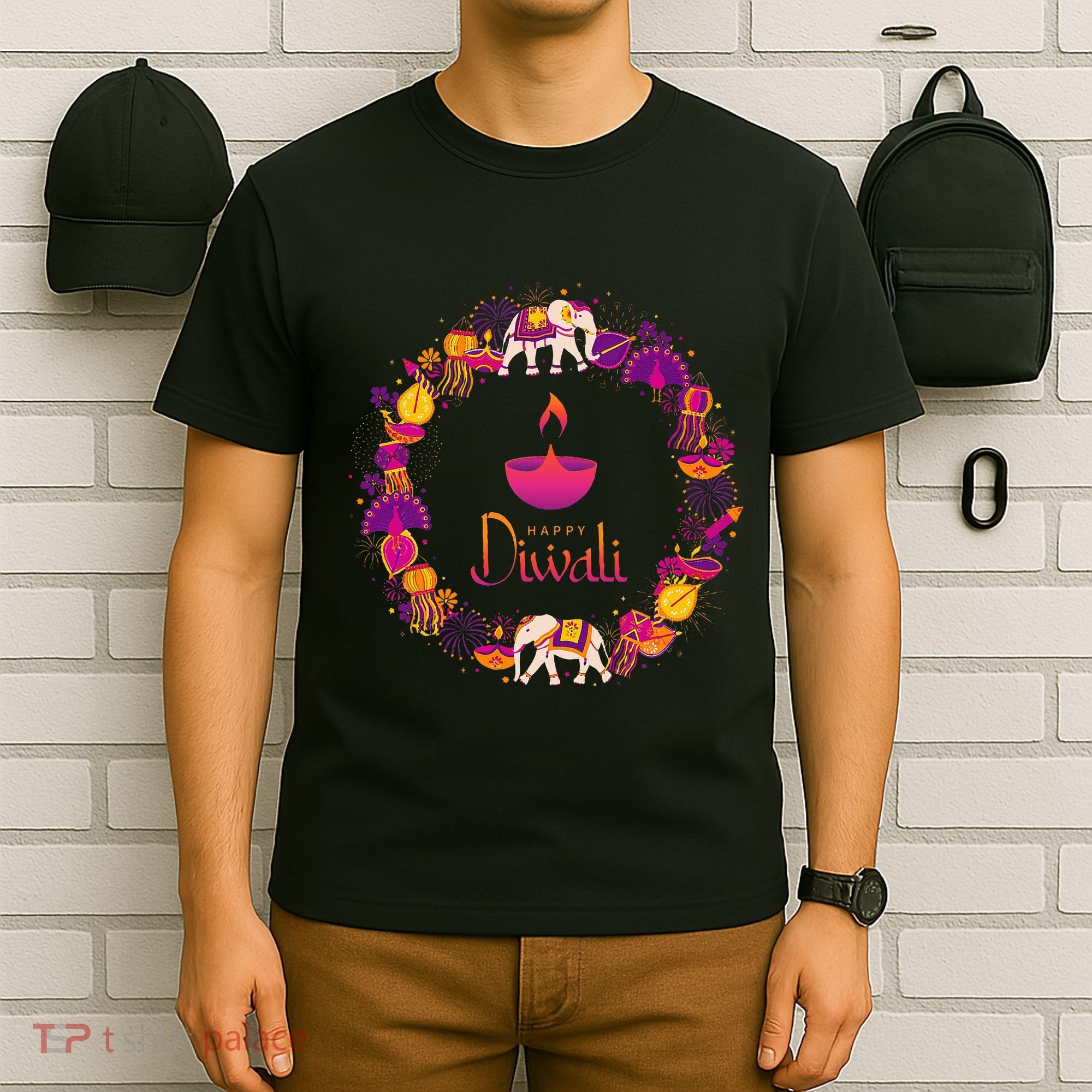 Happy Diwali Festival Of Lights Deepavali Hindu Indian T-Shirt