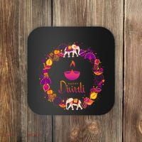 Happy Diwali Festival Of Lights Deepavali Hindu Indian Coaster thumb 0