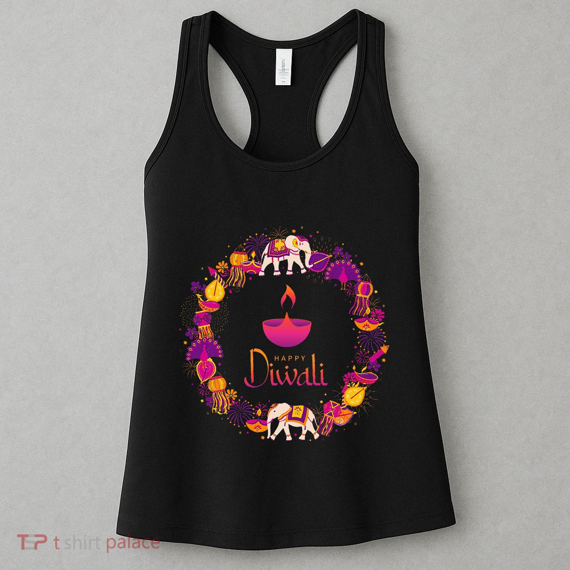 Happy Diwali Festival Of Lights Deepavali Hindu Indian Women's Tank Top