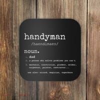Handyman Definition Funny Dad Handyman FatherS Day Gift Coaster thumb 0