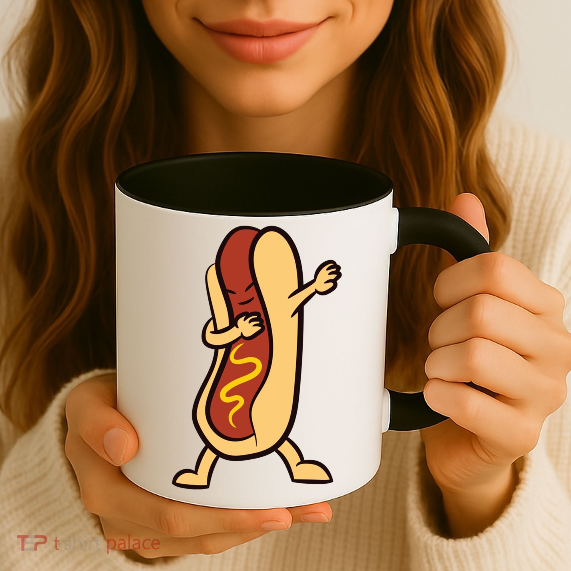 Hotdog Dabbing Funny Hot Dog Cute Gift Coffee Mug