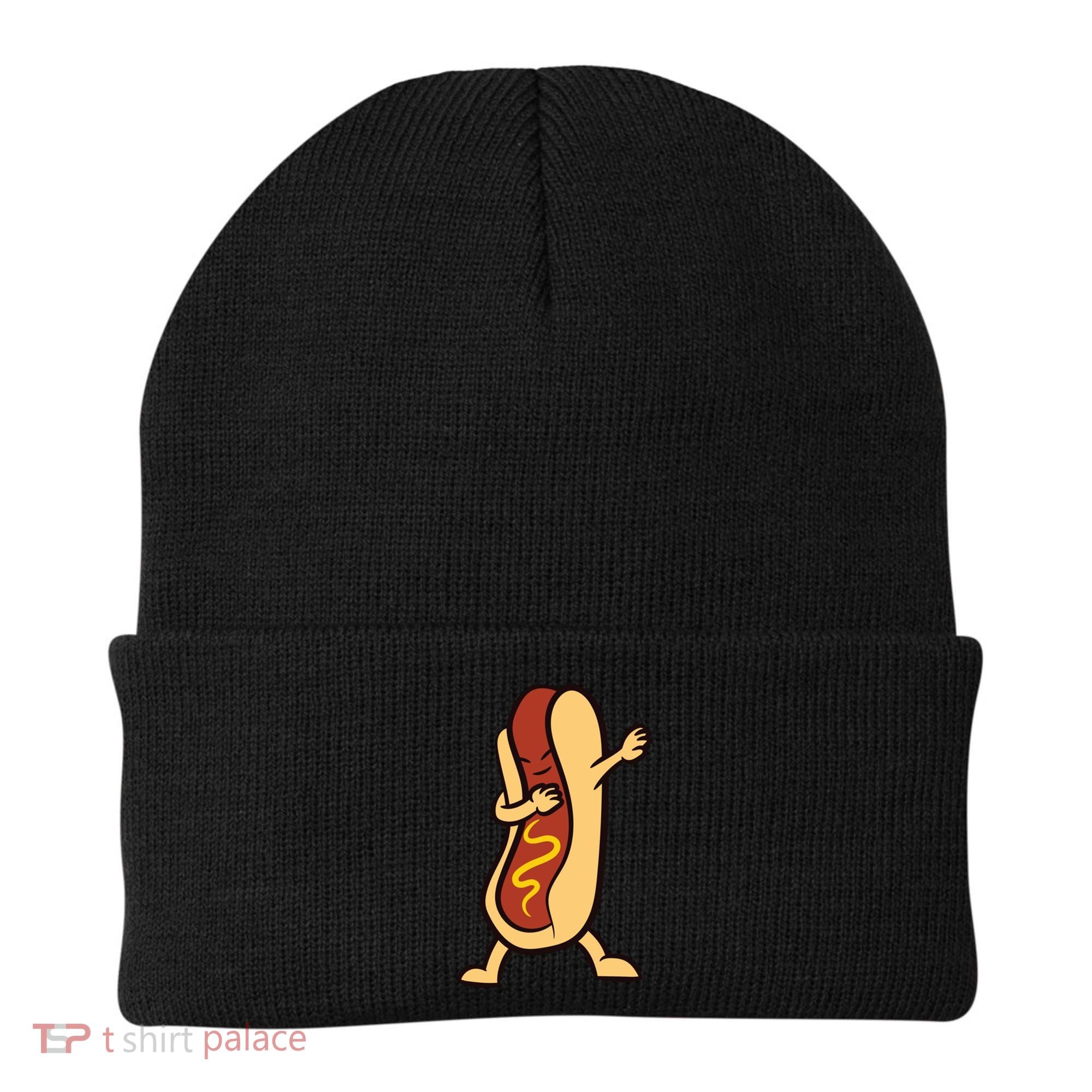 Hotdog Dabbing Funny Hot Dog Cute Gift Beanie