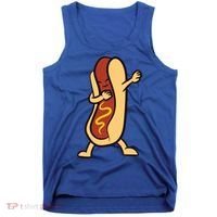 Hotdog Dabbing Funny Hot Dog Cute Gift Tank Top thumb 0