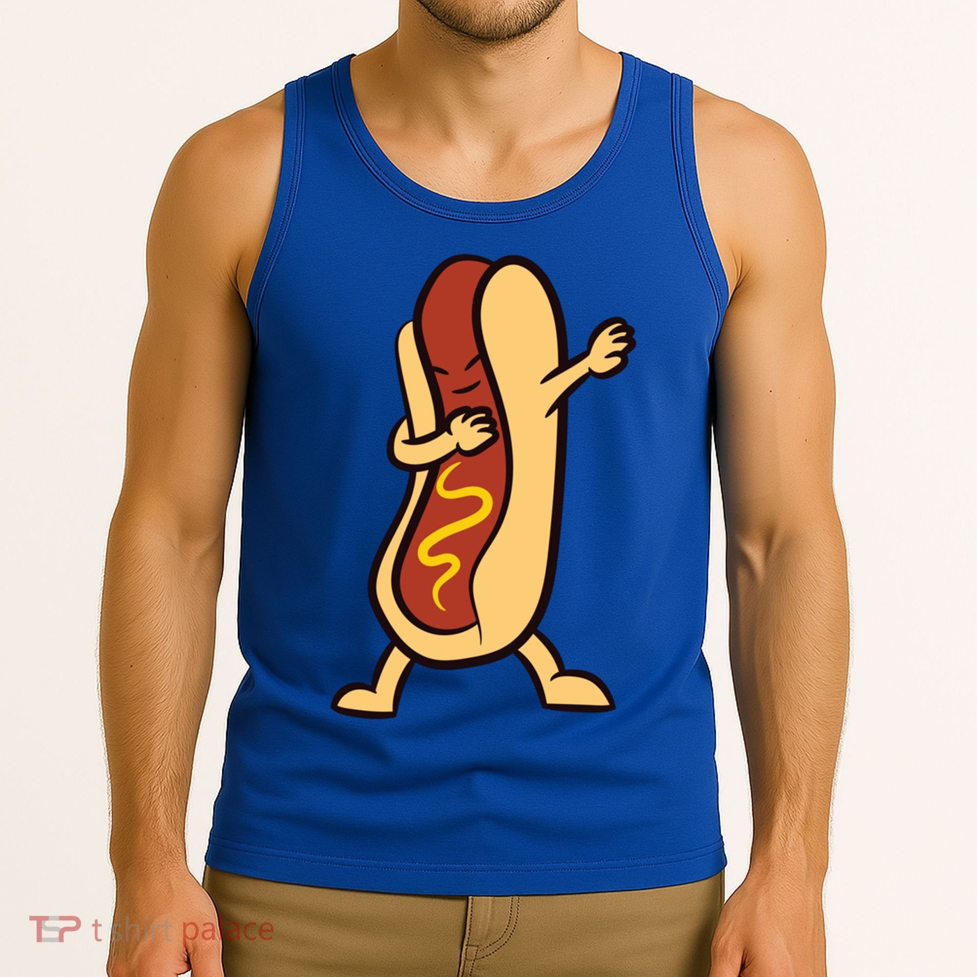 Hotdog Dabbing Funny Hot Dog Cute Gift Tank Top