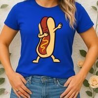 Hotdog Dabbing Funny Hot Dog Cute Gift Women's T-Shirt thumb 2