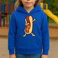Hotdog Dabbing Funny Hot Dog Cute Gift Kids Hoodie thumb 3