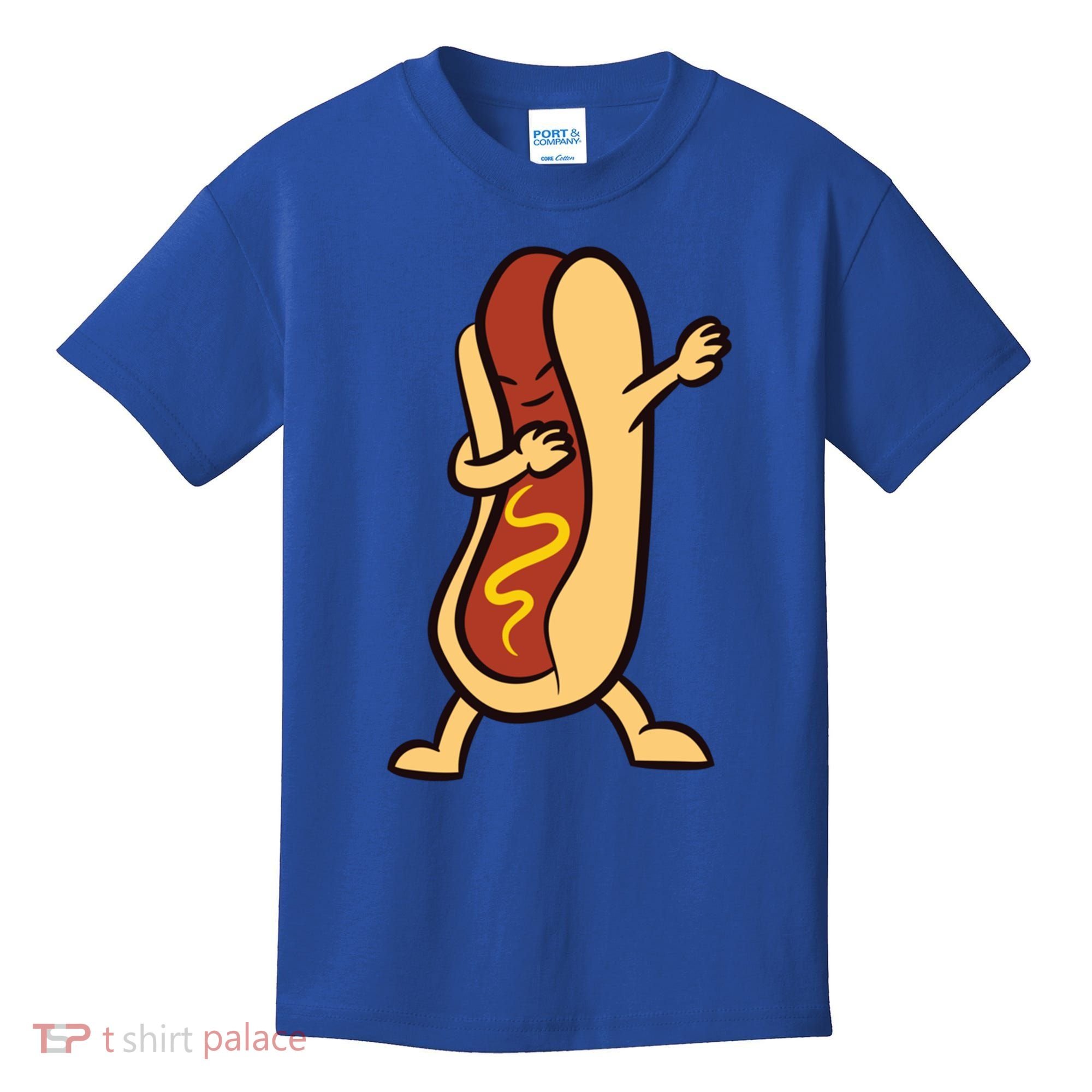 Hotdog Dabbing Funny Hot Dog Cute Gift Kids T-Shirt