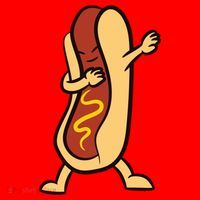 Hotdog Dabbing Funny Hot Dog Cute Gift Santa Hat thumb 1