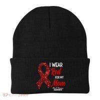 Heart Disease February We Wear Red For My Mom Beanie thumb 0