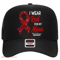Heart Disease February We Wear Red For My Mom Hat thumb 0