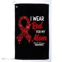 Heart Disease February We Wear Red For My Mom Golf Towel thumb 0