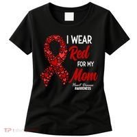 Heart Disease February We Wear Red For My Mom Women's T-Shirt thumb 0