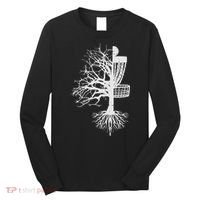 Half Disc Golf Basket Tree Funny Frisbee Frolf Women Long Sleeve Shirt thumb 0