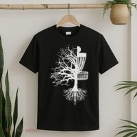 Half Disc Golf Basket Tree Funny Frisbee Frolf Women T-Shirt thumb 2