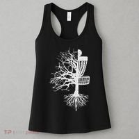 Half Disc Golf Basket Tree Funny Frisbee Frolf Women Women's Tank Top thumb 3