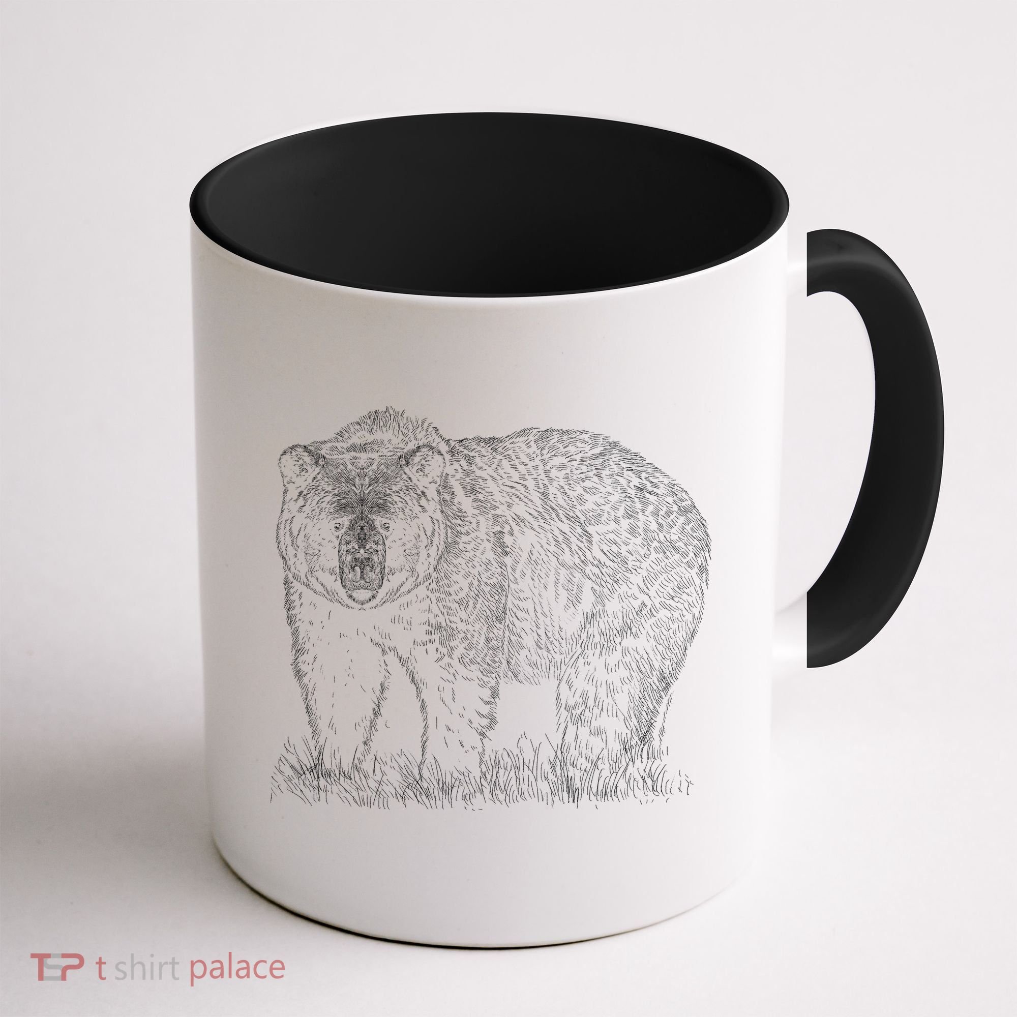 Hand Drawn Grizzly Bear Coffee Mug
