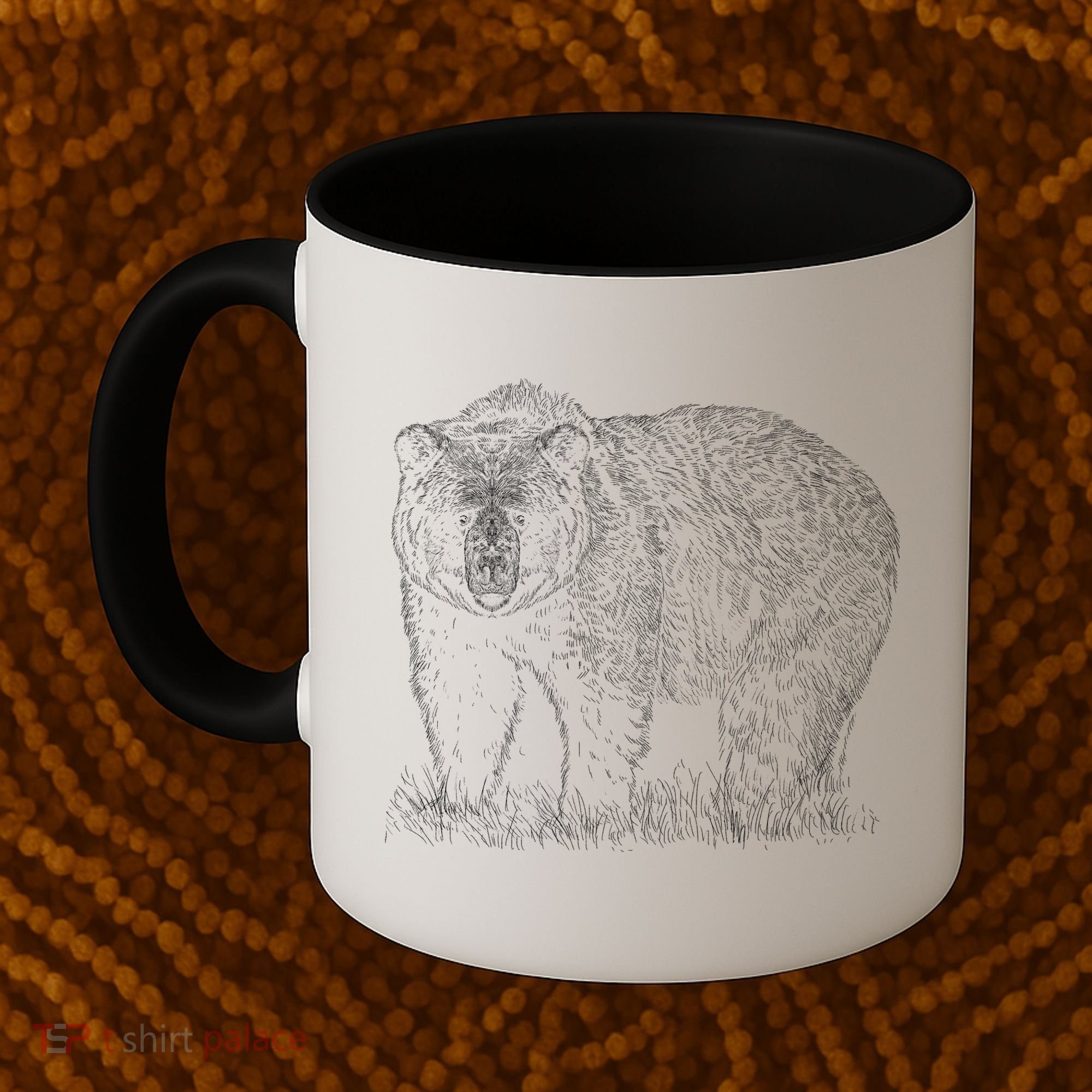 Hand Drawn Grizzly Bear Coffee Mug