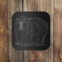 Hand Drawn Grizzly Bear Coaster thumb 0