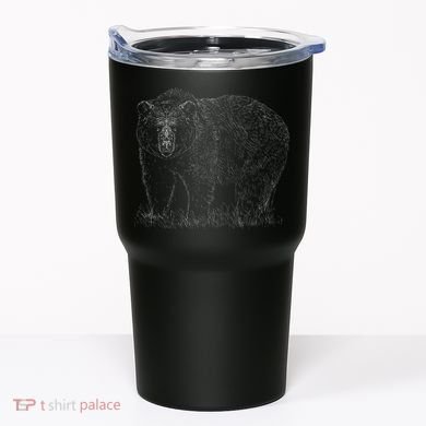 Hand Drawn Grizzly Bear Tumbler