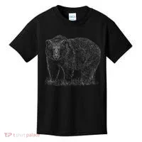 Hand Drawn Grizzly Bear Kids T-Shirt thumb 0