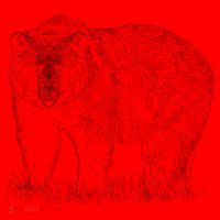 Hand Drawn Grizzly Bear Santa Hat thumb 1