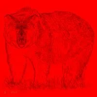 Hand Drawn Grizzly Bear Santa Hat thumb 1