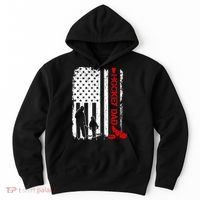 Hockey Dad Gift Hockey American Flag Hoodie thumb 0