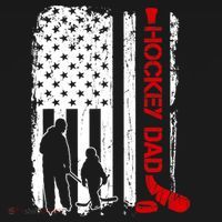 Hockey Dad Gift Hockey American Flag T-Shirt thumb 7