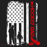 Hockey Dad Gift Hockey American Flag Golf Towel thumb 3
