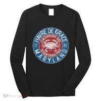 Havre De Grace Md With Blue Crab Long Sleeve Shirt thumb 0