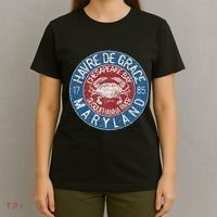 Havre De Grace Md With Blue Crab T-Shirt thumb 4