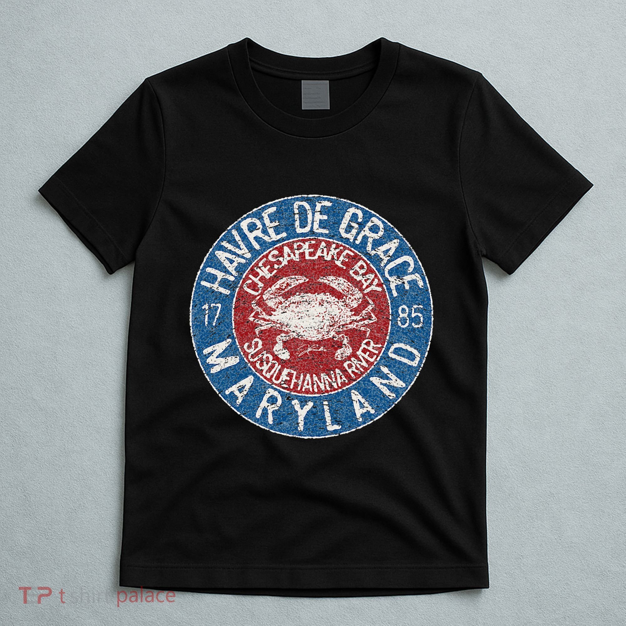 Havre De Grace Md With Blue Crab T-Shirt