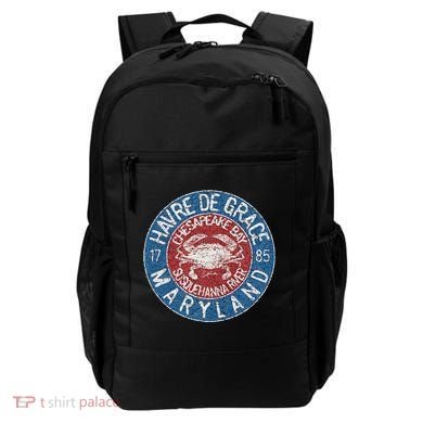 Havre De Grace Md With Blue Crab Backpack