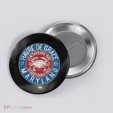 Havre De Grace Md With Blue Crab Button
