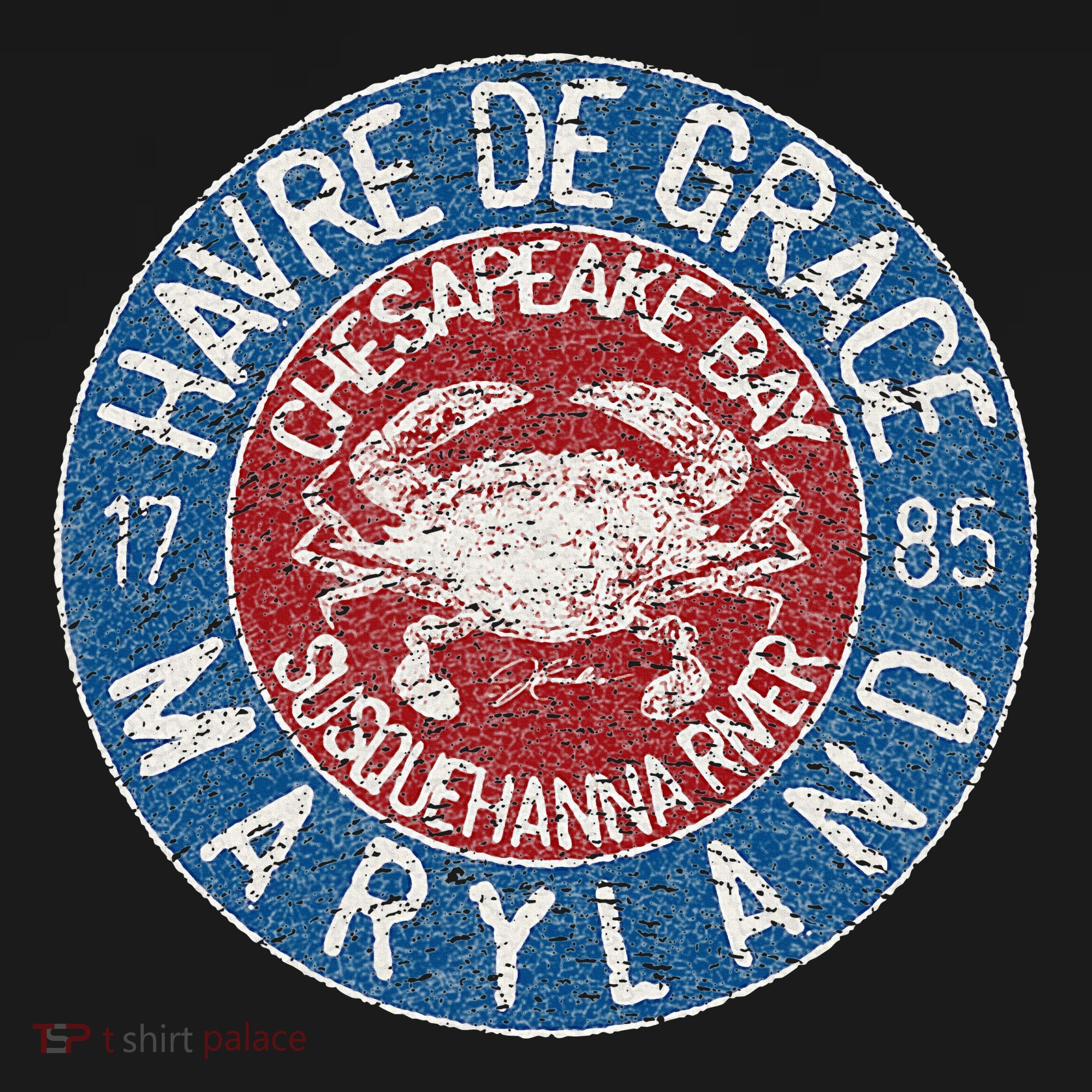 Havre De Grace Md With Blue Crab Coaster